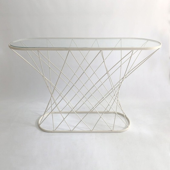 Image 1 of Vintage white twisted console table by Isamu Noguchi Style USA 1980s