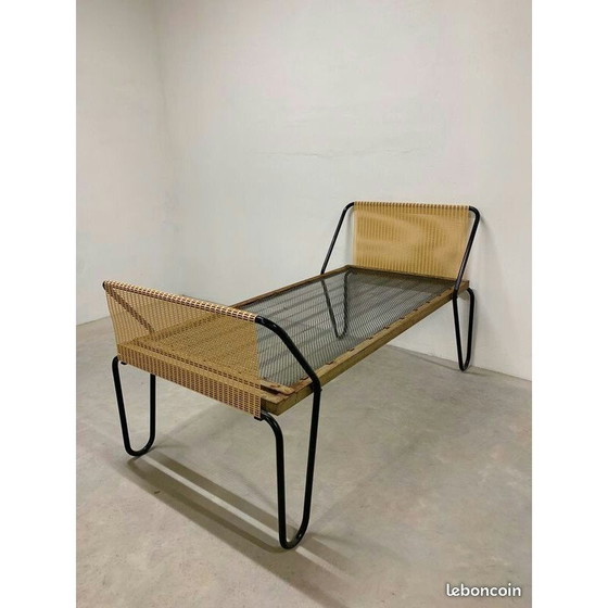 Image 1 of Pair of vintage miami metal daybeds by Jacques Hitier, 1950