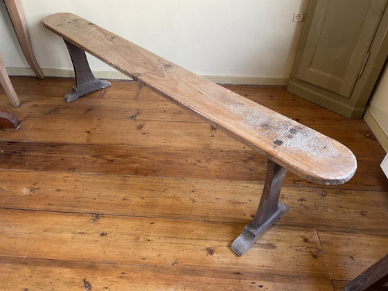 Image 1 of Long Bench Church Pew French Antique 195 Cm.