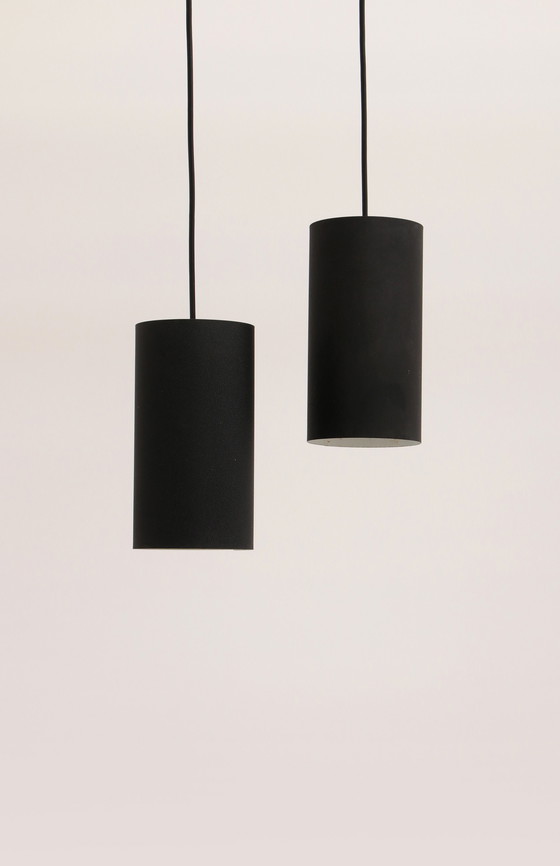 Image 1 of Philips Set of 2 hanging lamps Model Nt 48 design by Argenta, 1960