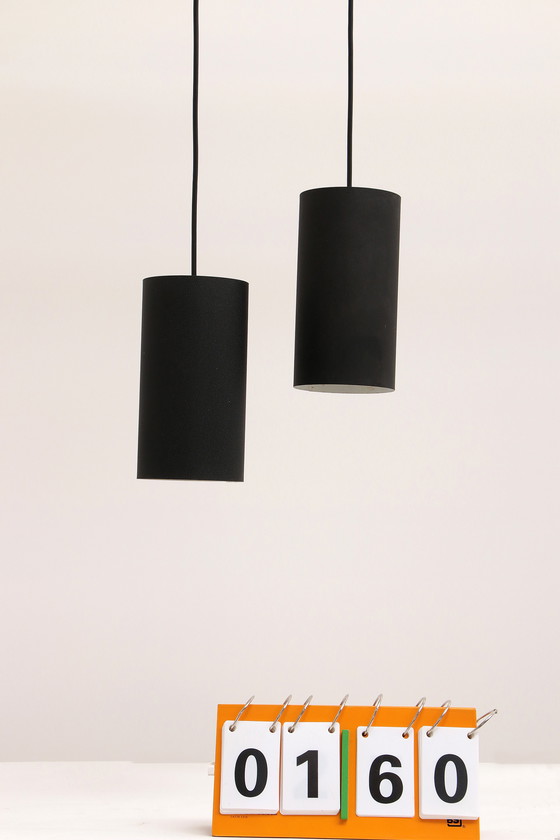 Image 1 of Philips Set of 2 hanging lamps Model Nt 48 design by Argenta, 1960