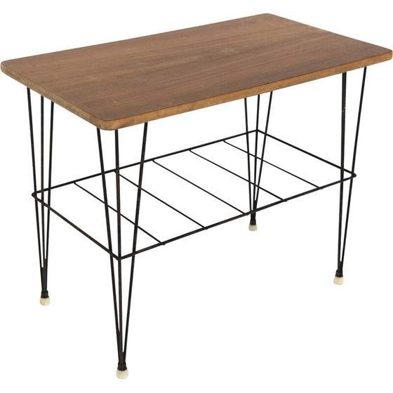 Image 1 of Tavolino vintage "Stringbord" in teak e metallo, Svezia 1950