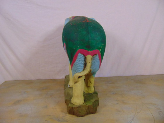 Image 1 of Eléphant vintage en bois