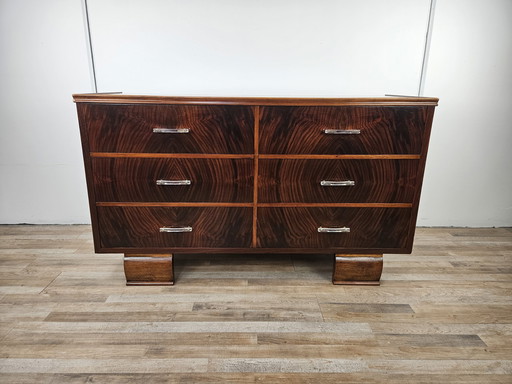 Art Decò Chest Of Drawers From The 1940S With Six Drawers