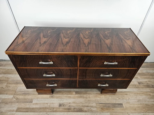 Art Decò Chest Of Drawers From The 1940S With Six Drawers