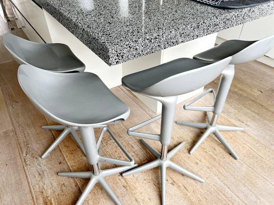 Image 1 of 4x Kartell Tabouret de bar Spoon gris