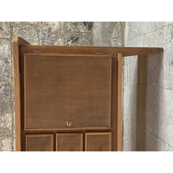 Image 1 of Vintage RG202 storage unit in waxed oak and cast aluminum for Lieuvin, 1948