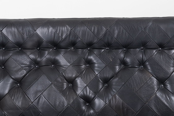 Image 1 of 1970’s Sculptural Danish Modern patchwork leather sofa