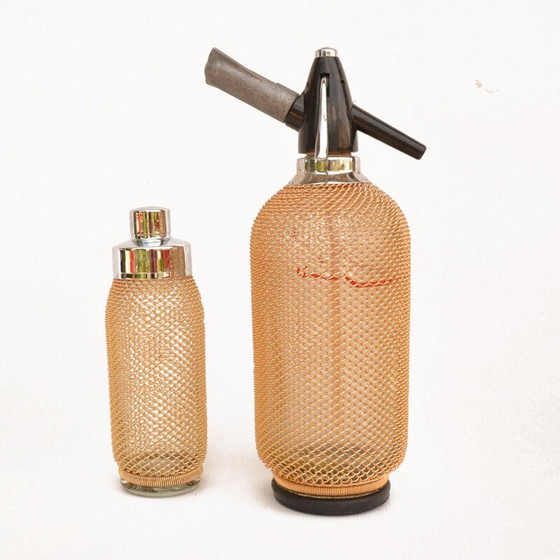 Image 1 of Vintage bartending set in gold-plated steel from Merkuria, Czechoslovakia 1970