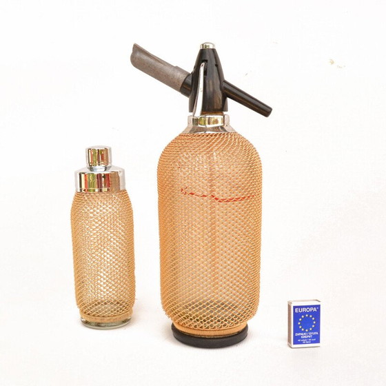 Image 1 of Vintage bartending set in gold-plated steel from Merkuria, Czechoslovakia 1970