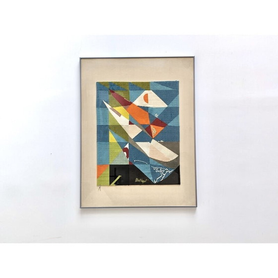 Image 1 of Vintage tapestry "Key Largo" in multicolored wool by Mathieu Matégot