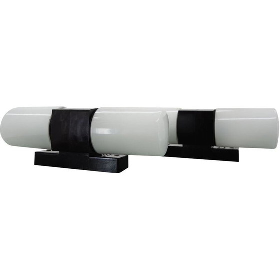 Image 1 of Pair of vintage wall lamps in bakelite and glass, Czechoslovakia 1950