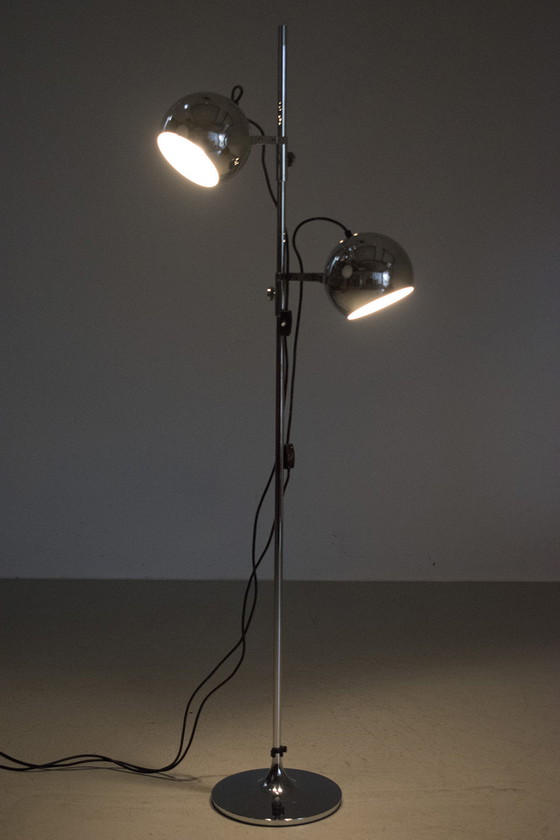 Image 1 of Lampada da terra cromata vintage