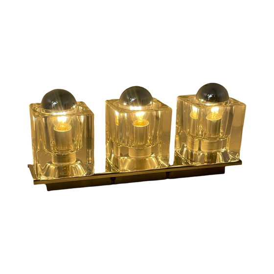 Image 1 of Space Age Wall mounted lamp with three glass cubes