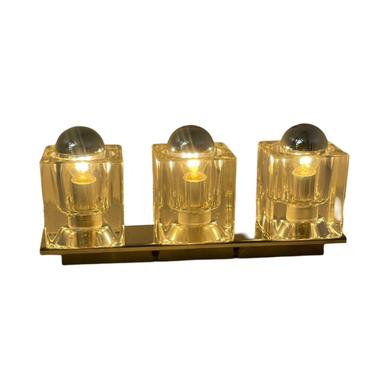 Image 1 of Space Age Wall mounted lamp with three glass cubes