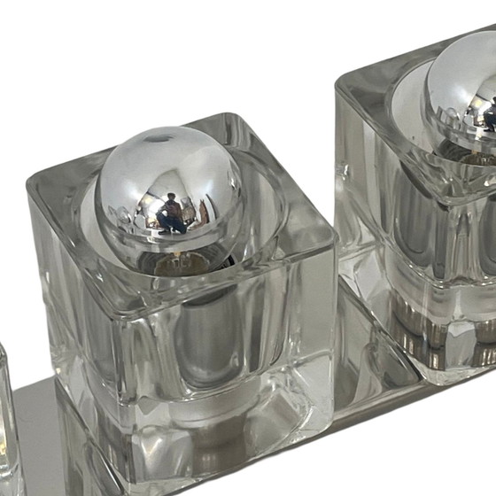 Image 1 of Space Age Wall mounted lamp with three glass cubes