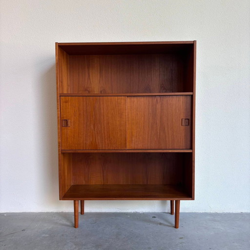 Bookcase With Sliding Doors Teak