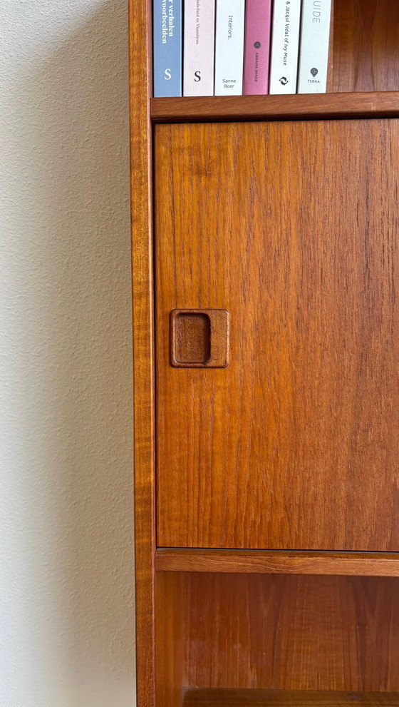 Image 1 of Bookcase With Sliding Doors Teak