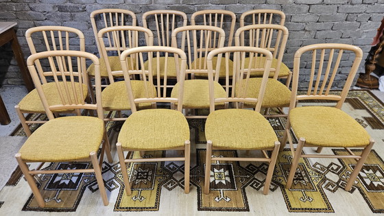 Image 1 of Set Of 12 Bistro Chairs 80' Year