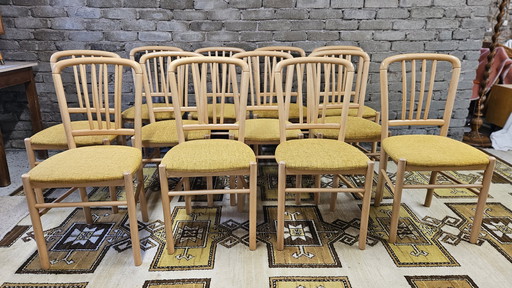 Set Of 12 Bistro Chairs 80' Year