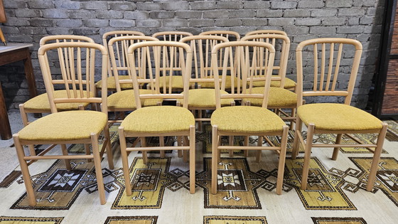 Image 1 of Set Of 12 Bistro Chairs 80' Year