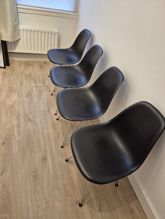 Image 1 of 4 X Vitra Eames DSR chairs with chrome base