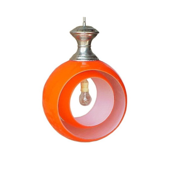 Image 1 of Lampada a sospensione in vetro vintage di Carlo Nason per Eclipse Mazzega, Venezia, Italia, 1960