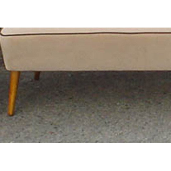 Image 1 of Restored light beige club sofa - 1950s