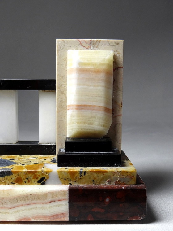 Image 1 of Solitaire Book Greenhouse Art Deco Modernist Marbles And Onyx 1920-1930