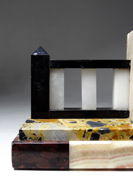 Image 1 of Solitaire Book Greenhouse Art Deco Modernist Marbles And Onyx 1920-1930