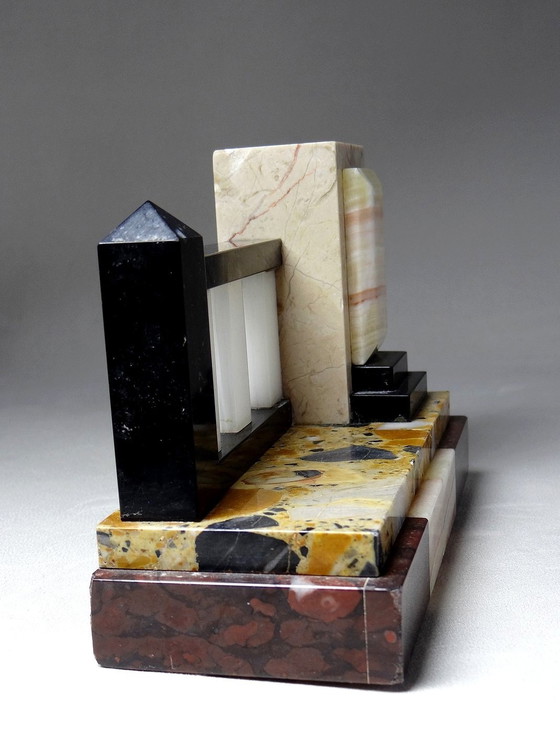 Image 1 of Solitaire Book Greenhouse Art Deco Modernist Marbles And Onyx 1920-1930