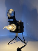 Appareil photo Agfa avec lampe et trépied