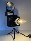 Appareil photo Agfa avec lampe et trépied