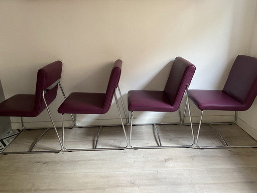 4x Leolux Spring Dining Chair