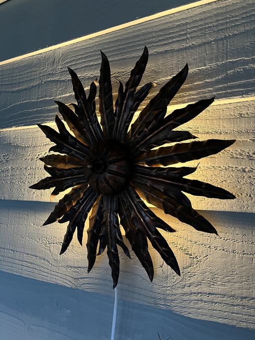 Mid - Century Sunburst Wall Lamp