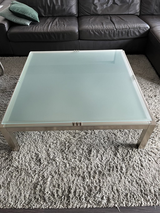 Sandblasted Glass Coffee Table