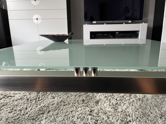 Image 1 of Sandblasted Glass Coffee Table