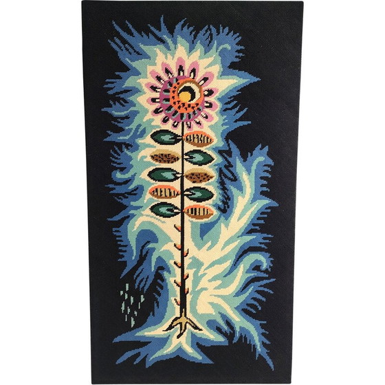 Image 1 of Vintage floral rug, 1970