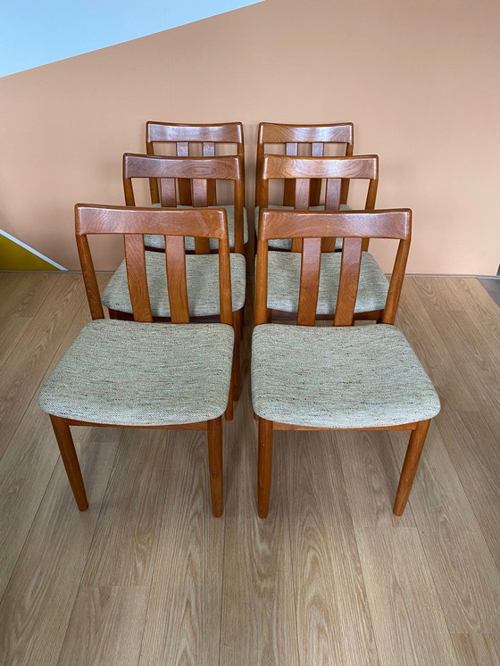 Image 1 of 6x Vintage Danish dining table chairs