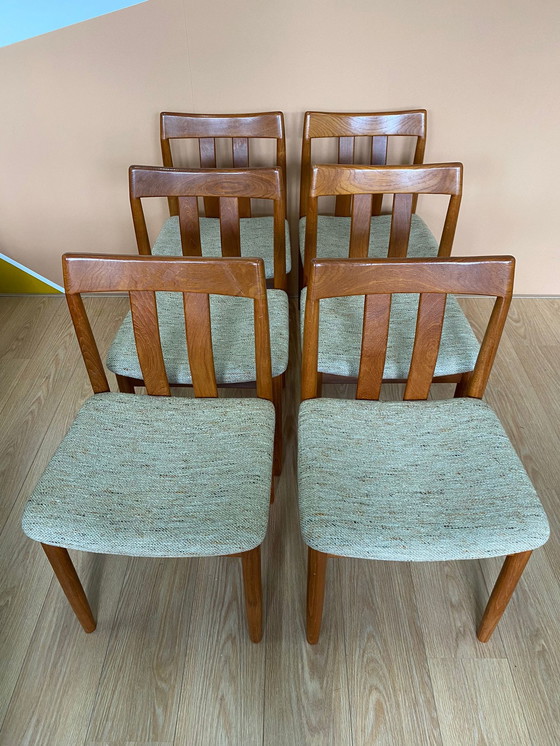 Image 1 of 6x Vintage Danish dining table chairs