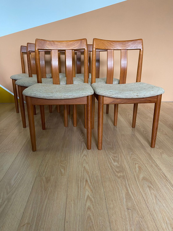 Image 1 of 6x Vintage Danish dining table chairs