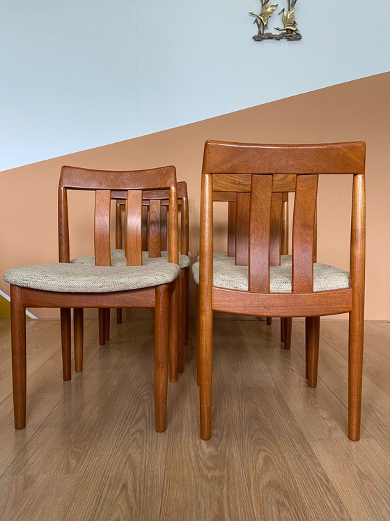 Image 1 of 6x Vintage Danish dining table chairs