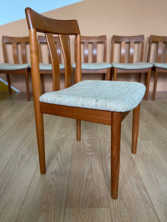 Image 1 of 6x Vintage Danish dining table chairs