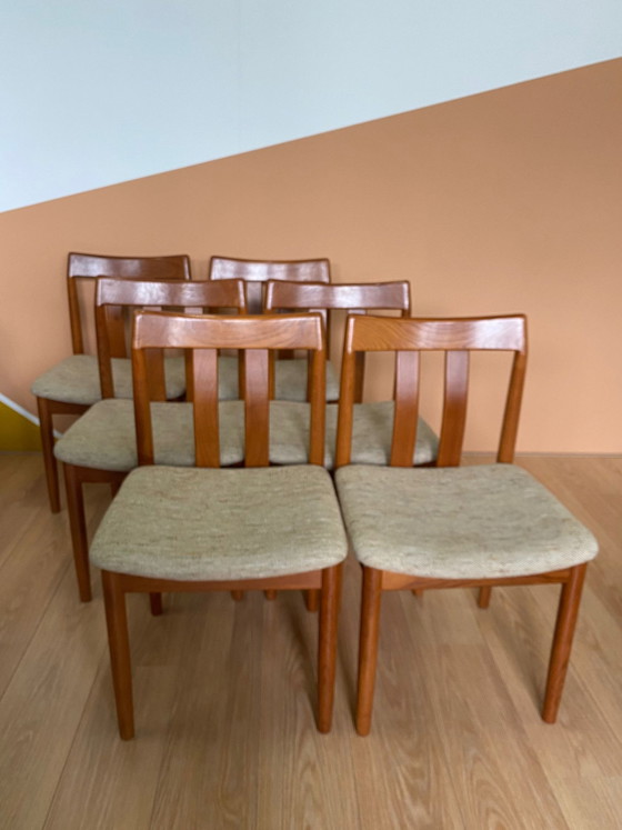 Image 1 of 6x Vintage Danish dining table chairs