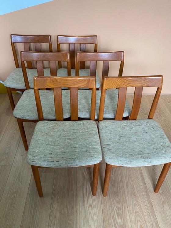 Image 1 of 6x Vintage Danish dining table chairs