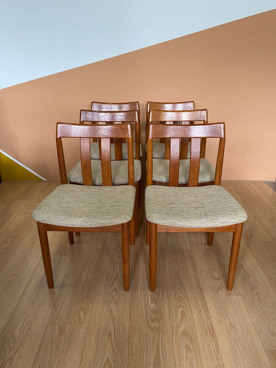 Image 1 of 6x Vintage Danish dining table chairs