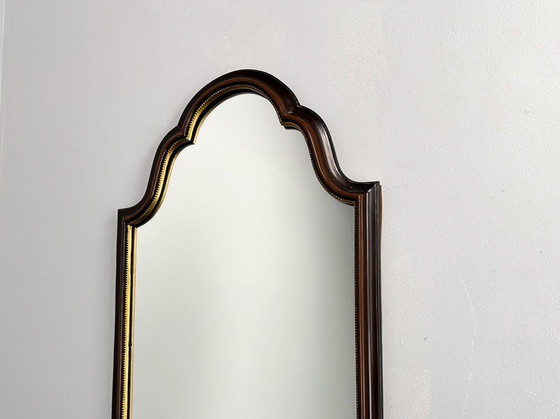Image 1 of Vintage Wooden Mirror | Wall Hanging Scalloped Mirror