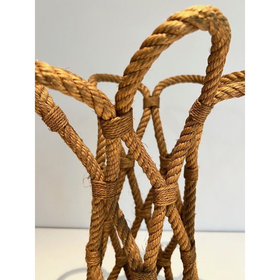 Image 1 of Vintage rope umbrella stand by Adrien Audoux and Frida Minet, France 1970