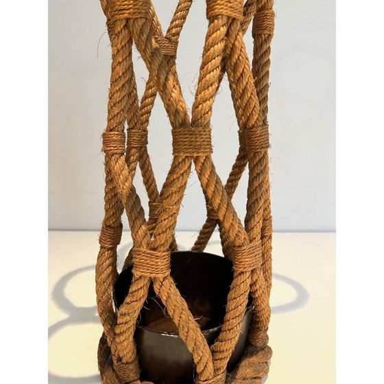 Image 1 of Vintage rope umbrella stand by Adrien Audoux and Frida Minet, France 1970