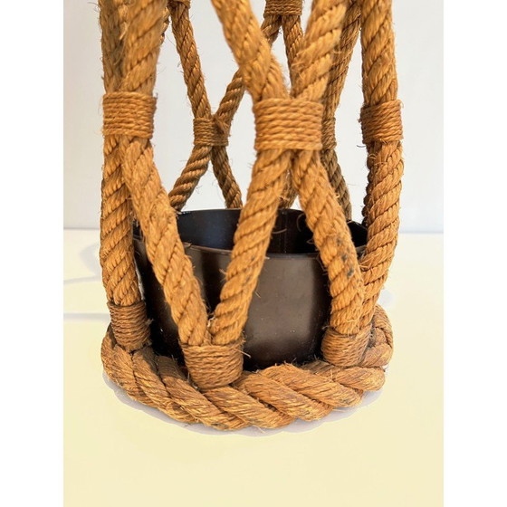 Image 1 of Vintage rope umbrella stand by Adrien Audoux and Frida Minet, France 1970